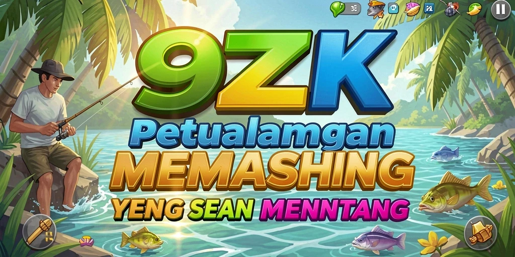 Screenshot gameplay 9ZK menampilkan suasana memancing yang menakjubkan.