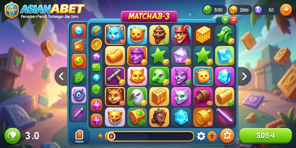 Tampilan gameplay menarik dari ASIANABET dengan grafis colorful.