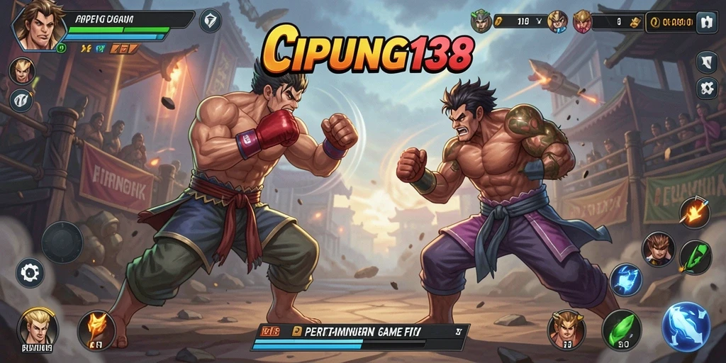 Tampilan seru dari pertarungan karakter di CIPUNG138.