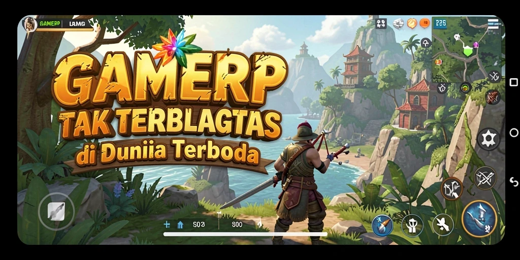 Tangkapan layar utama GAMERP menampilkan gameplay yang mendalam dan interaktif dalam dunia terbuka.