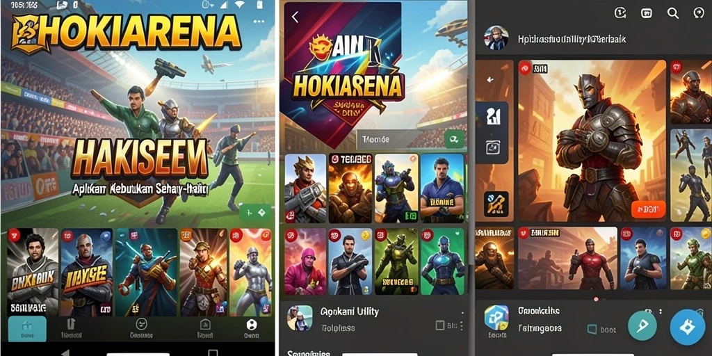 Screenshot HOKIARENA menampilkan antarmuka aplikasi Utility yang user-friendly.