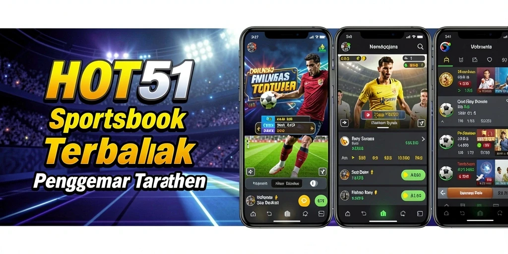 Tampilan screenshot HOT51 yang menunjukkan fitur taruhan olahraga.