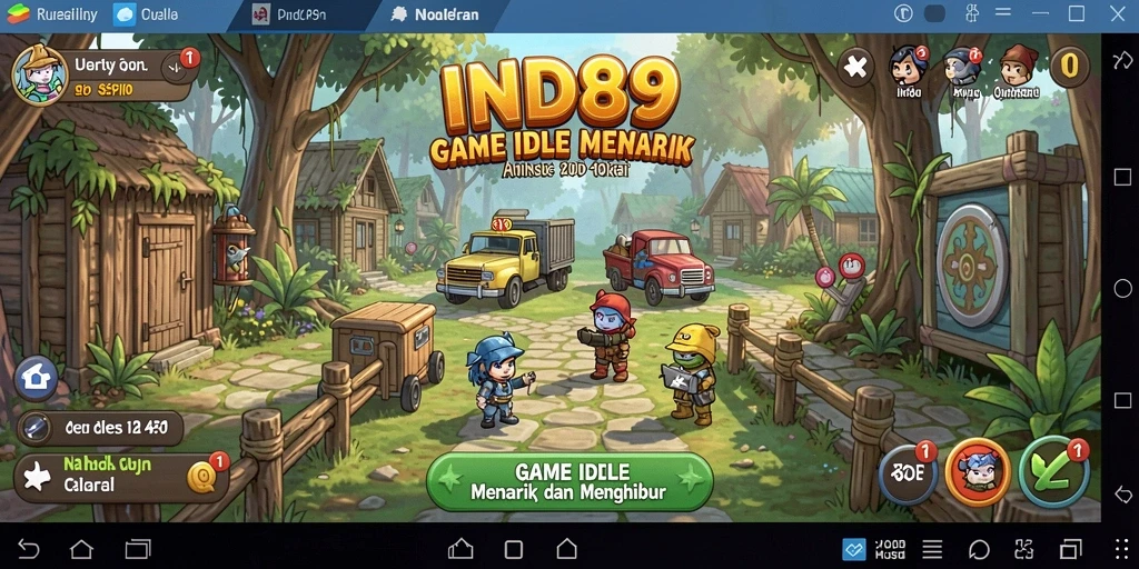 Tampilan gameplay IND89 yang seru dan penuh dengan aktivitas Idle.