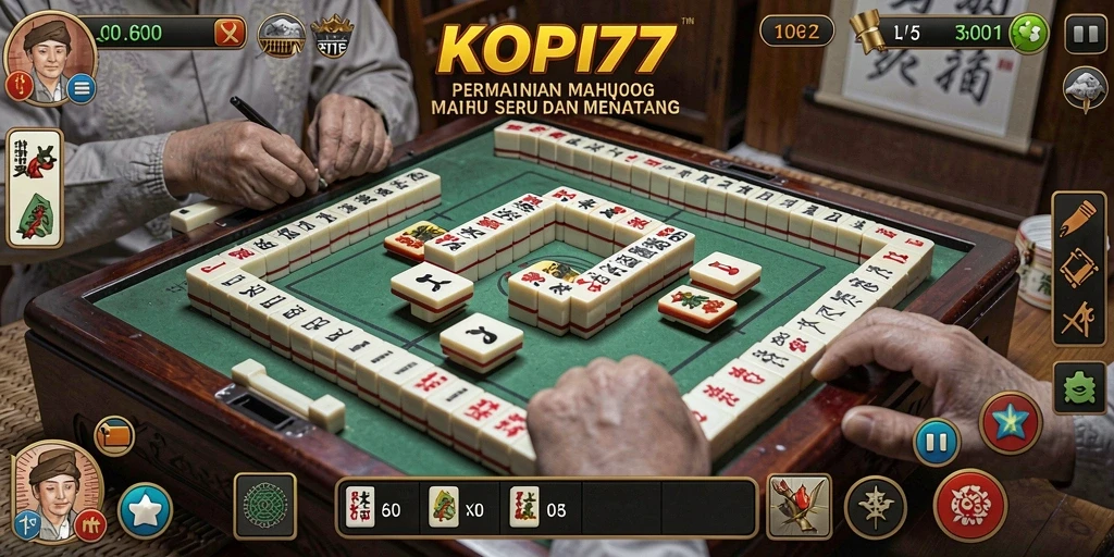 Tampilan gameplay seru dari KOPI77 dengan Mahjong.