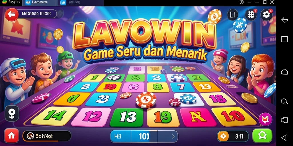Tampilan gameplay seru LAVOWIN dengan antarmuka Bingo yang menarik.