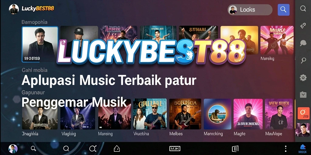 Screenshot gameplay LUCKYBEST88 menampilkan antarmuka musik yang interaktif dan intuitif.