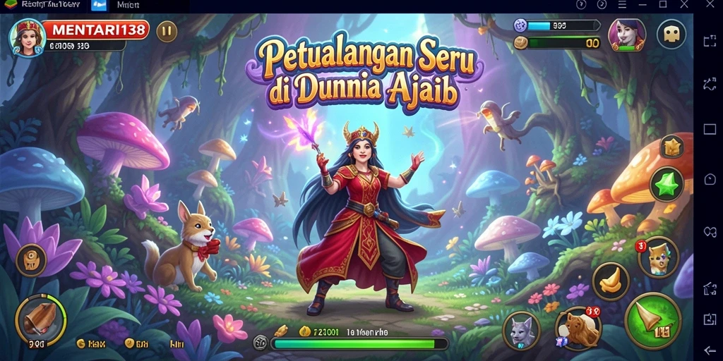 Tampilan gameplay <strong>MENTARI138</strong> dengan aksi petualangan yang mendebarkan.