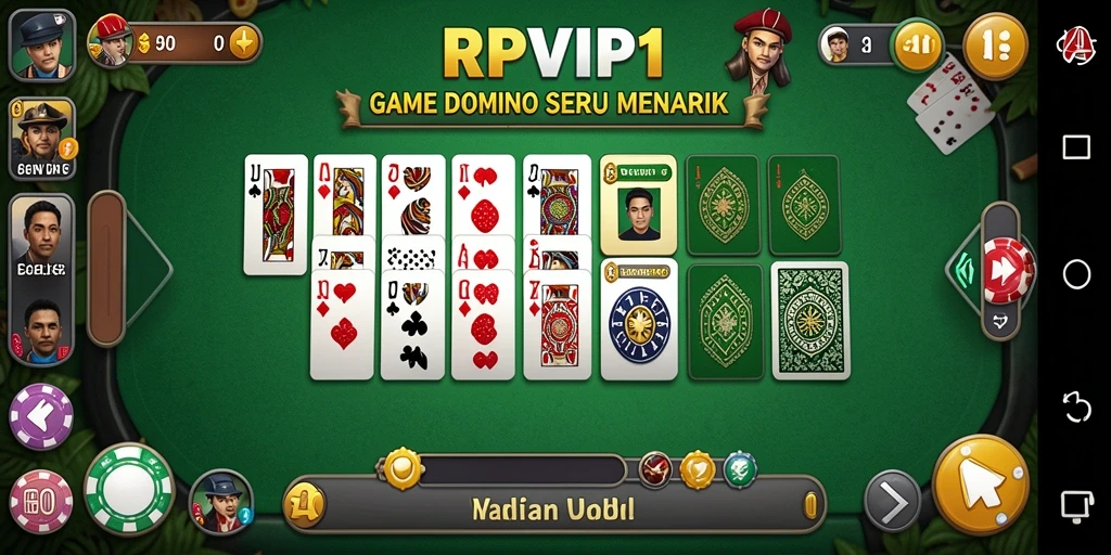 Screenshot gameplay RPVIP1 menunjukkan pemain sedang berkompetisi di arena Domino.