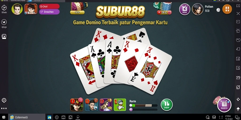 Tampilan gameplay menyenangkan dari SUBUR88 yang memperlihatkan keseruan permainan Domino.
