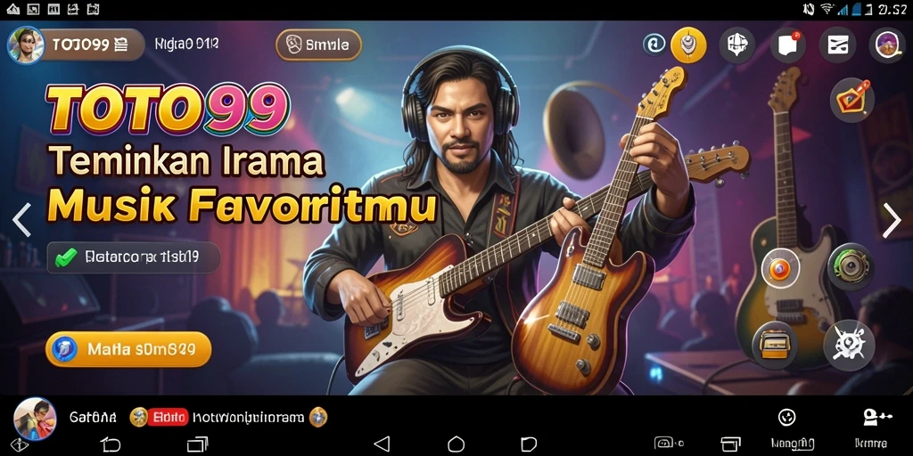 Tampilan TOTO99 yang berfokus pada gameplay musik yang seru.